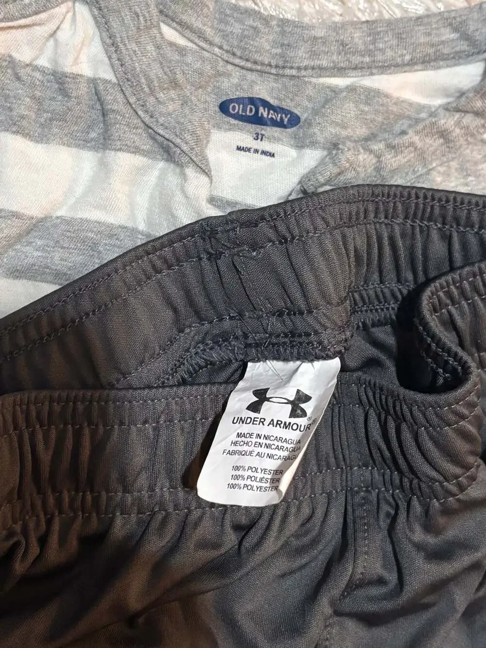 Old Navy Under Armour Striped Henley Shorts Size 3T Outfit